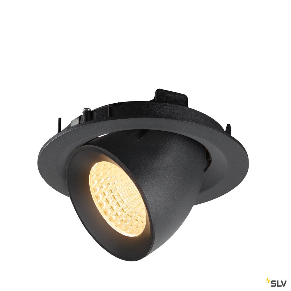 SLV NUMINOS® GIMBLE M, Recessed ceiling light, 3000 K, 55°, black 1009565