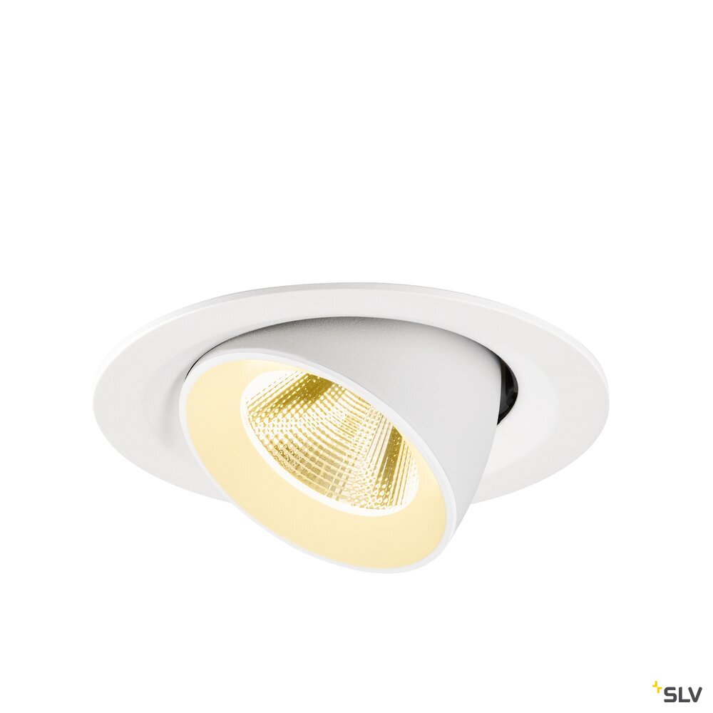 SLV NUMINOS® GIMBLE M, Recessed ceiling light, 3000 K, 20°, white 1009569