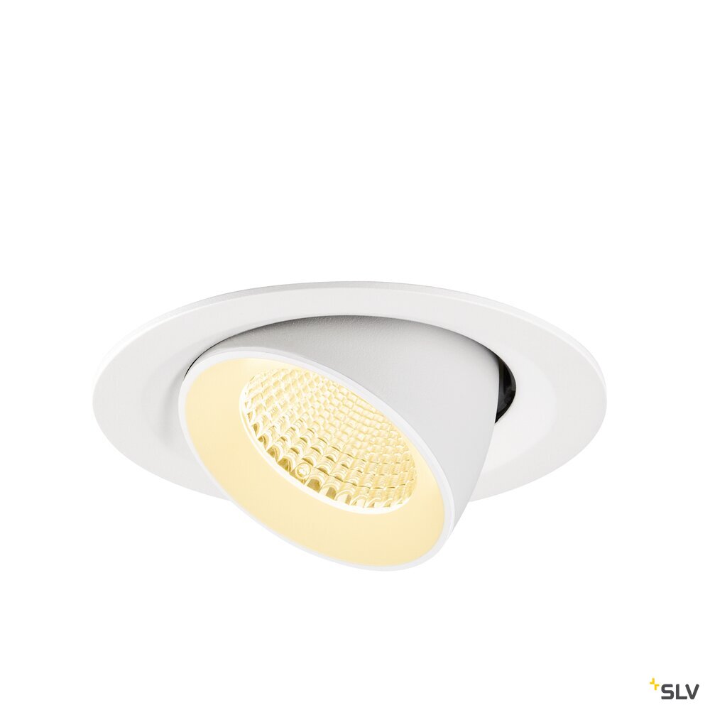 SLV NUMINOS® GIMBLE M, Recessed ceiling light, 3000 K, 40°, white 1009572
