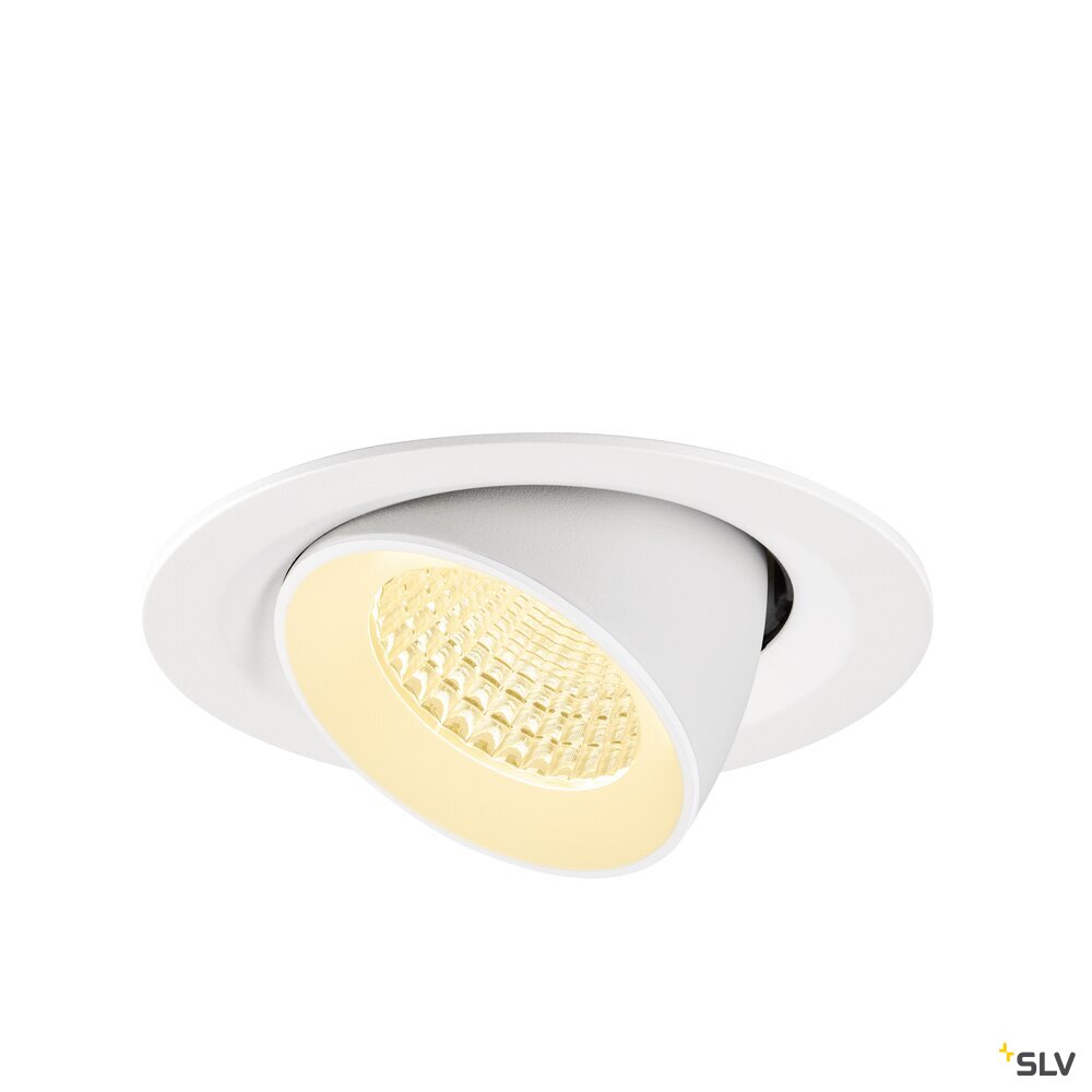 SLV NUMINOS® GIMBLE M, Recessed ceiling light, 3000 K, 55°, white 1009575