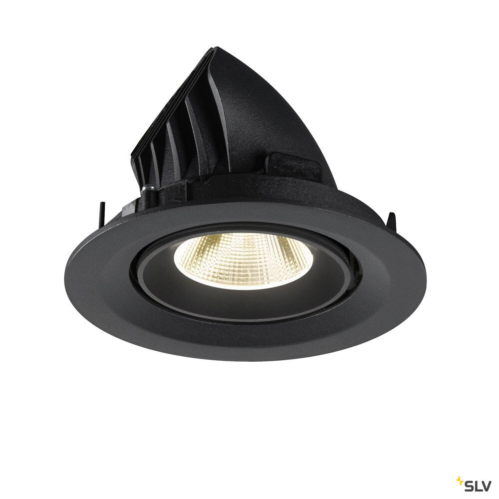 SLV NUMINOS® GIMBLE M, Recessed ceiling light, 4000 K, 20°, black 1009577