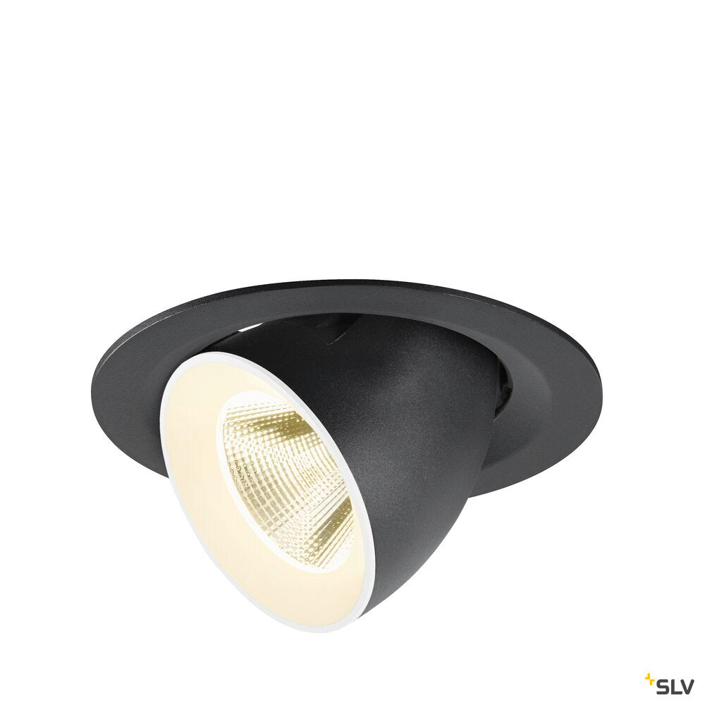 SLV NUMINOS® GIMBLE M, Recessed ceiling light, 4000 K, 20°, black / white 1009578