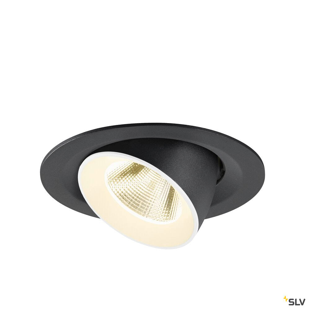 SLV NUMINOS® GIMBLE M, Recessed ceiling light, 4000 K, 20°, black / white 1009578