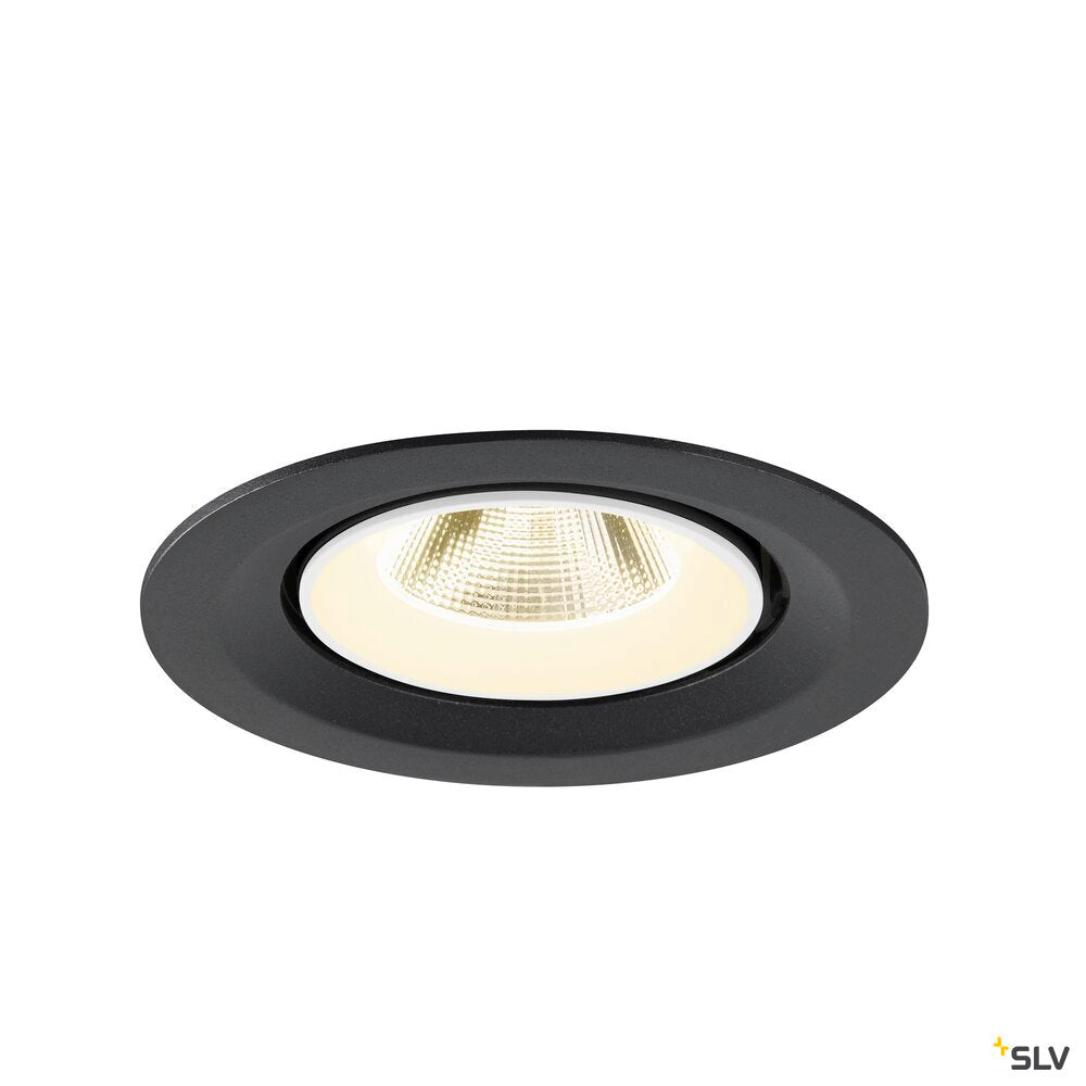 SLV NUMINOS® GIMBLE M, Recessed ceiling light, 4000 K, 20°, black / white 1009578
