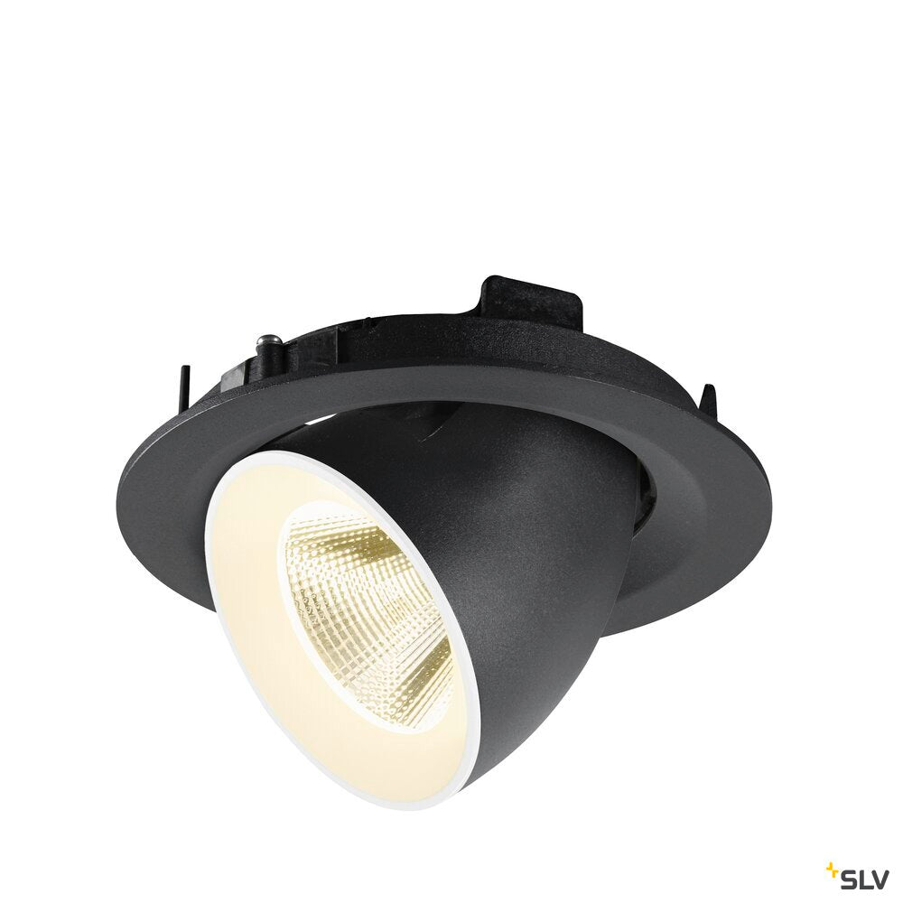 SLV NUMINOS® GIMBLE M, Recessed ceiling light, 4000 K, 20°, black / white 1009578