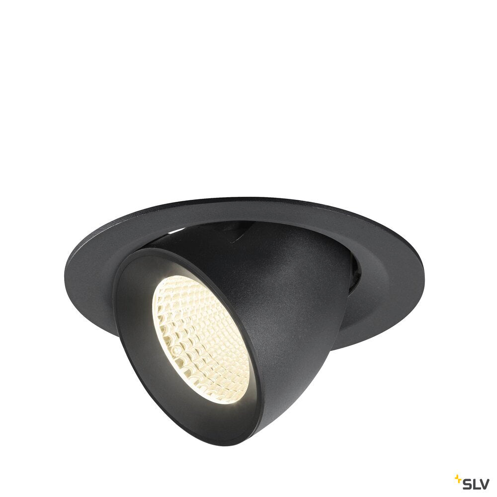 SLV NUMINOS® GIMBLE M, Recessed ceiling light, 4000 K, 40°, black 1009580