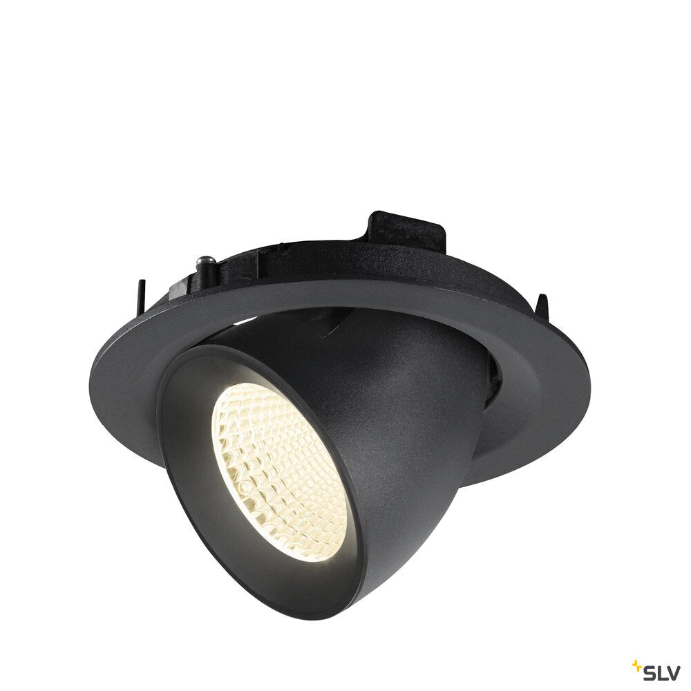 SLV NUMINOS® GIMBLE M, Recessed ceiling light, 4000 K, 40°, black 1009580