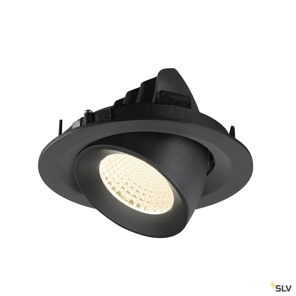 SLV NUMINOS® GIMBLE M, Recessed ceiling light, 4000 K, 40°, black 1009580