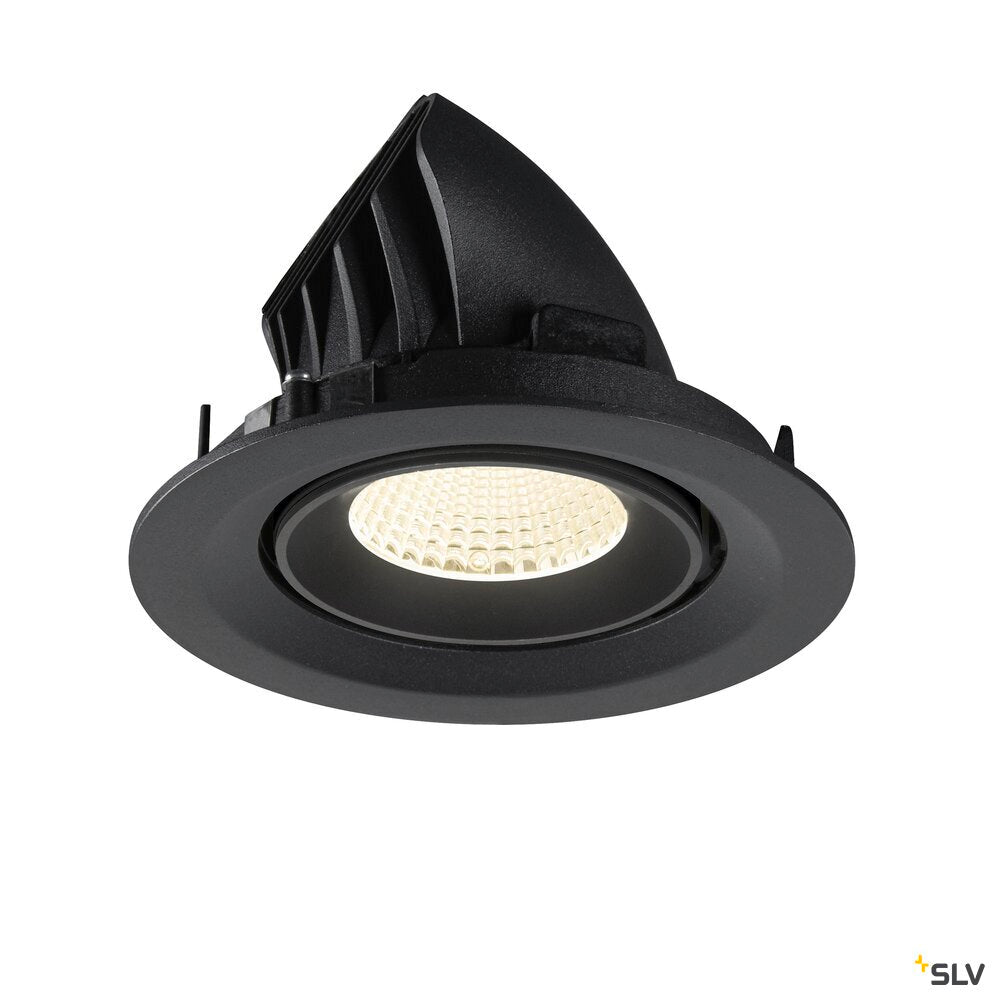 SLV NUMINOS® GIMBLE M, Recessed ceiling light, 4000 K, 40°, black 1009580