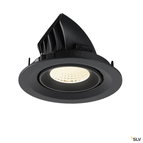 SLV NUMINOS® GIMBLE M, Recessed ceiling light, 4000 K, 40°, black 1009580