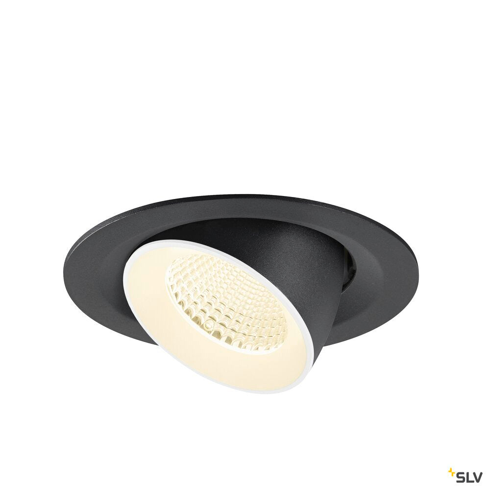 SLV NUMINOS® GIMBLE M, Recessed ceiling light, 4000 K, 40°, black / white 1009581