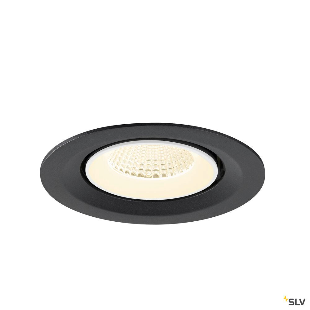 SLV NUMINOS® GIMBLE M, Recessed ceiling light, 4000 K, 40°, black / white 1009581