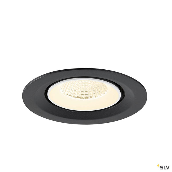 SLV NUMINOS® GIMBLE M, Recessed ceiling light, 4000 K, 40°, black / white 1009581