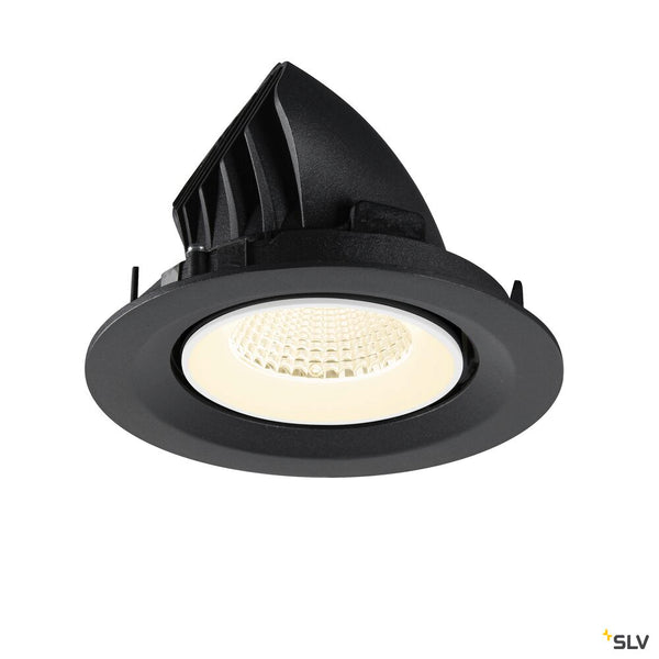 SLV NUMINOS® GIMBLE M, Recessed ceiling light, 4000 K, 40°, black / white 1009581