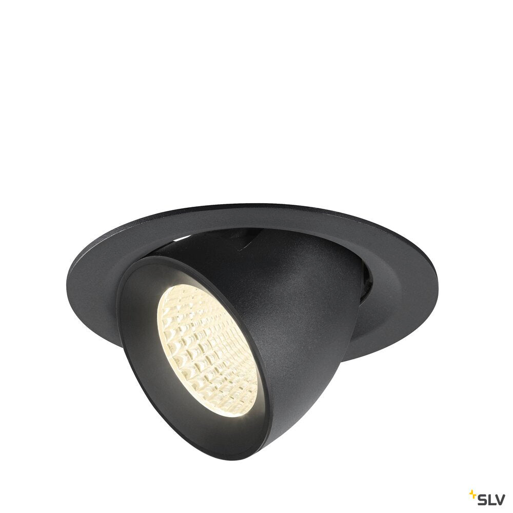 SLV NUMINOS® GIMBLE M, Recessed ceiling light, 4000 K, 55°, black 1009583