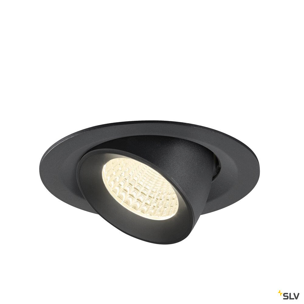 SLV NUMINOS® GIMBLE M, Recessed ceiling light, 4000 K, 55°, black 1009583