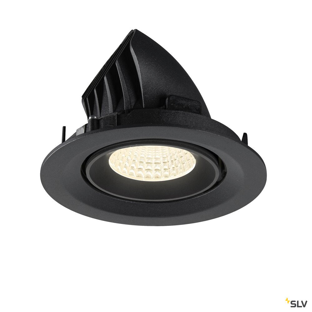 SLV NUMINOS® GIMBLE M, Recessed ceiling light, 4000 K, 55°, black 1009583