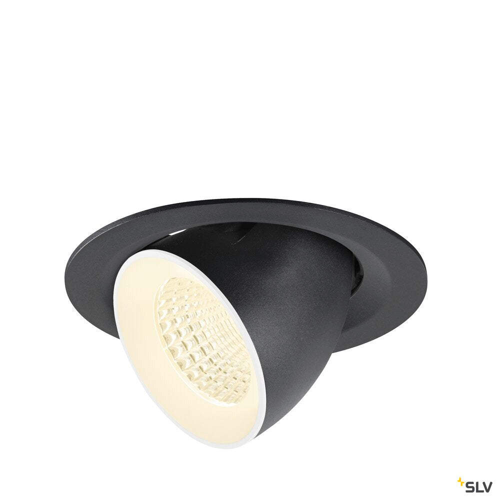 SLV NUMINOS® GIMBLE M, Recessed ceiling light, 4000 K, 55°, black / white 1009584