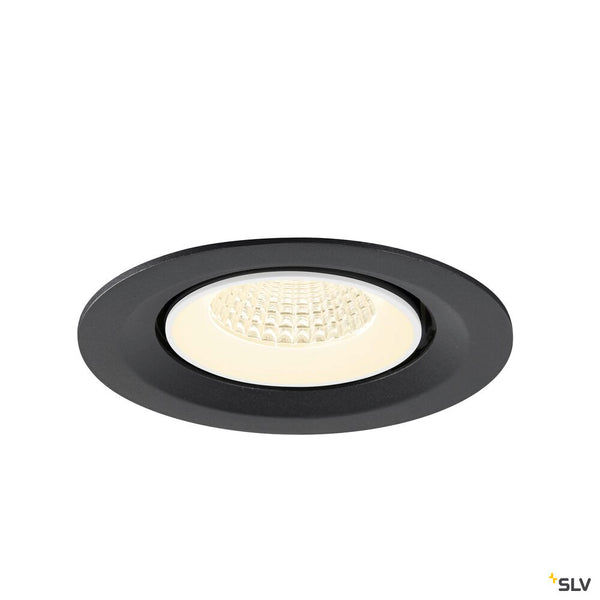 SLV NUMINOS® GIMBLE M, Recessed ceiling light, 4000 K, 55°, black / white 1009584