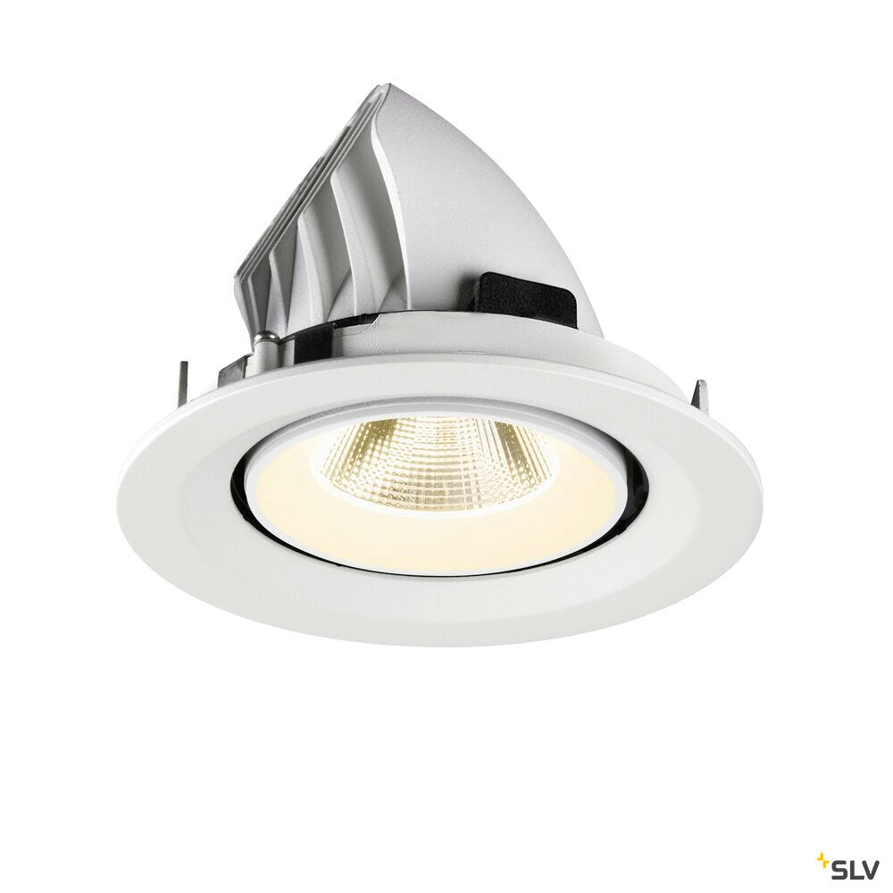 SLV NUMINOS® GIMBLE M, Recessed ceiling light, 4000 K, 20°, white 1009587