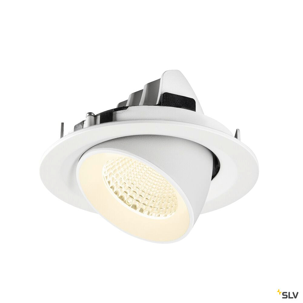 SLV NUMINOS® GIMBLE M, Recessed ceiling light, 4000 K, 40°, white 1009590