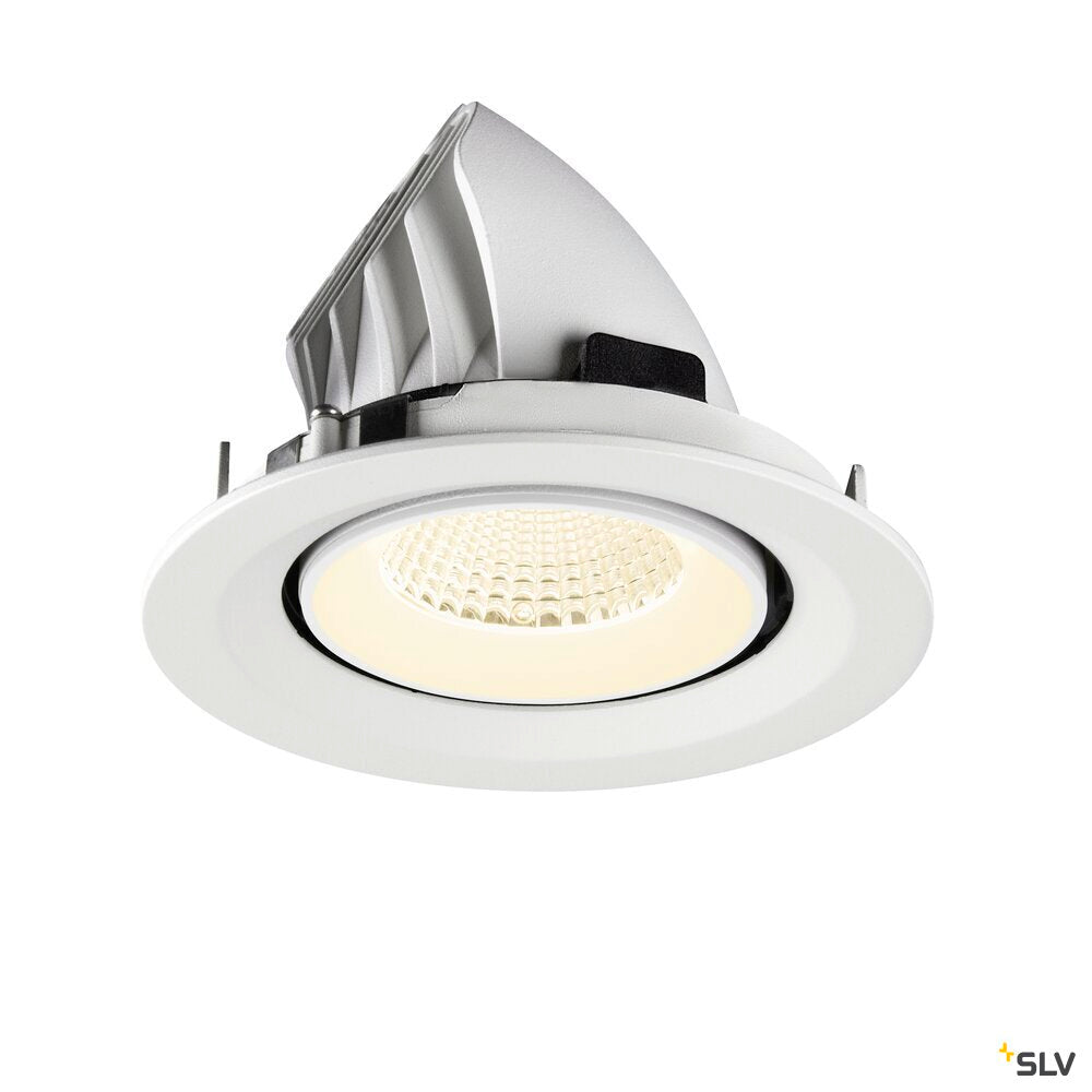 SLV NUMINOS® GIMBLE M, Recessed ceiling light, 4000 K, 40°, white 1009590