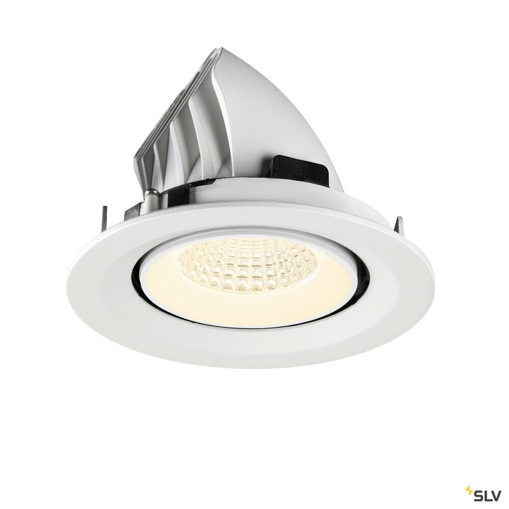 SLV NUMINOS® GIMBLE M, Recessed ceiling light, 4000 K, 55°, white 1009593