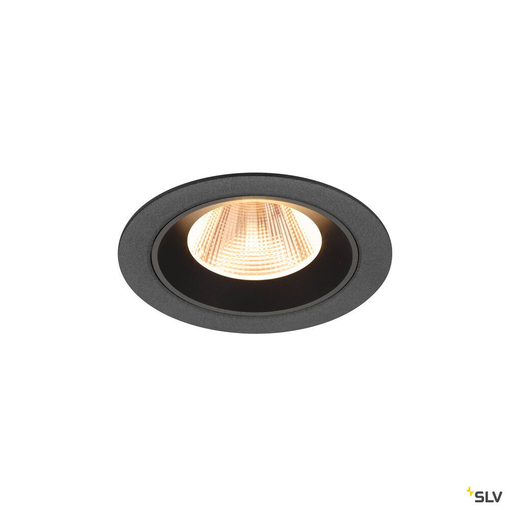 SLV NUMINOS® M, Recessed ceiling light, 2700 K, 20°, IP20, round, black 1009595