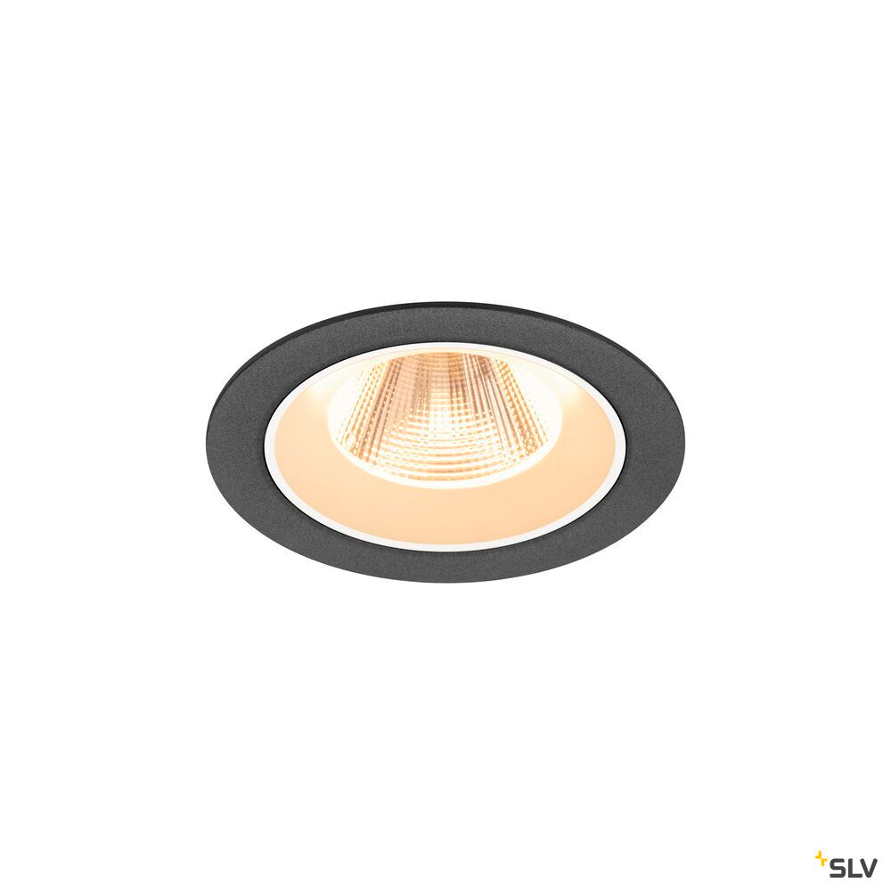 SLV NUMINOS® M, Recessed ceiling light, 2700 K, 20°, IP20, round, black / white 1009596