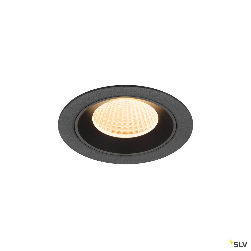 SLV NUMINOS® M, Recessed ceiling light, 2700 K, 40°, IP20, round, black 1009598
