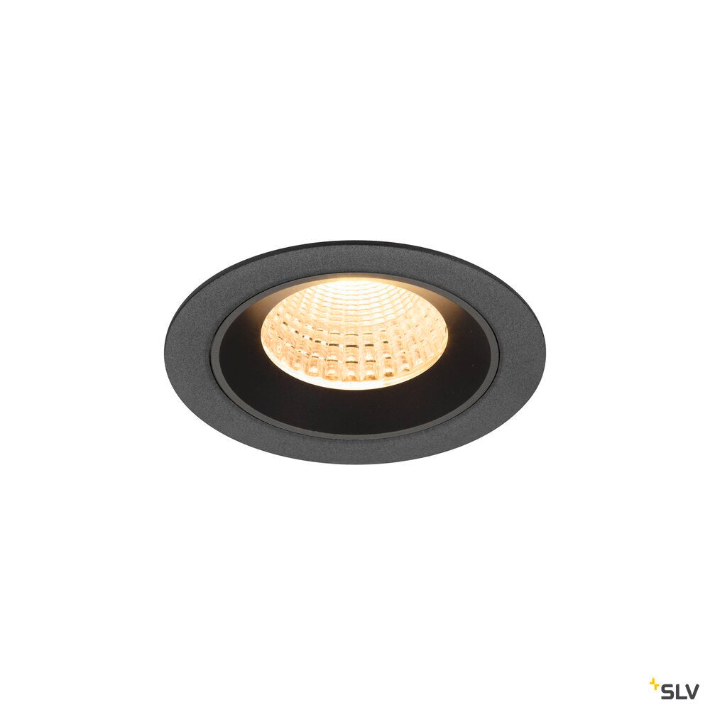SLV NUMINOS® M, Recessed ceiling light, 2700 K, 55°, IP20, round, black 1009601