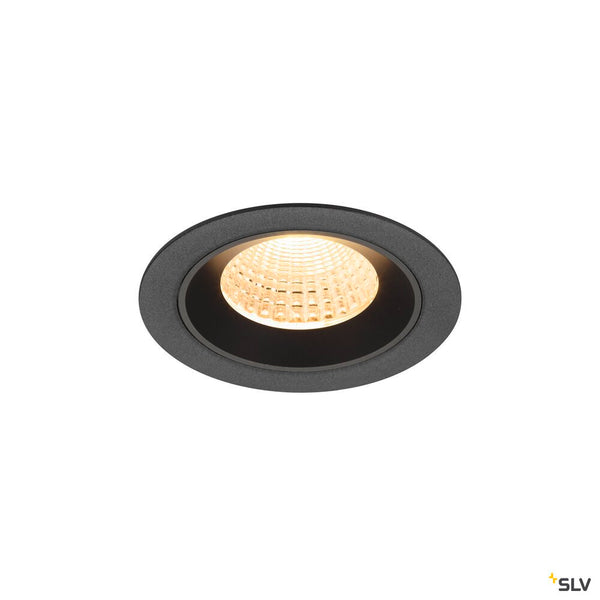 SLV NUMINOS® M, Recessed ceiling light, 2700 K, 55°, IP20, round, black 1009601