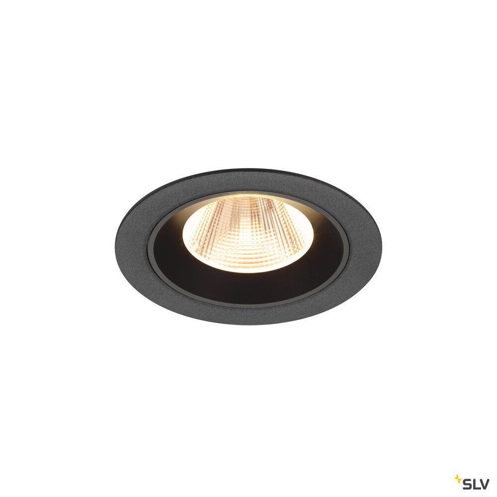 SLV NUMINOS® M, Recessed ceiling light, 3000 K, 20°, IP20, round, black 1009613