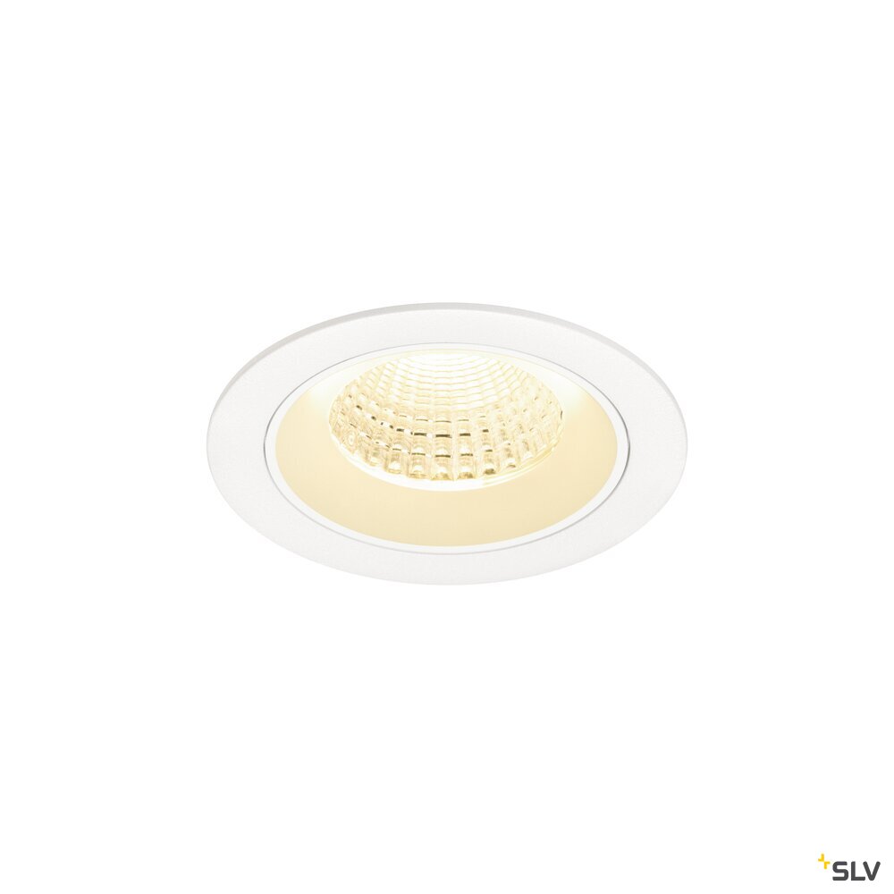 SLV NUMINOS® M, Recessed ceiling light, 3000 K, 55°, IP20, round, white 1009629