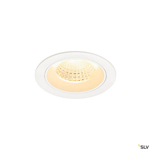 SLV NUMINOS® M, Recessed ceiling light, 3000 K, 55°, IP20, round, white 1009629