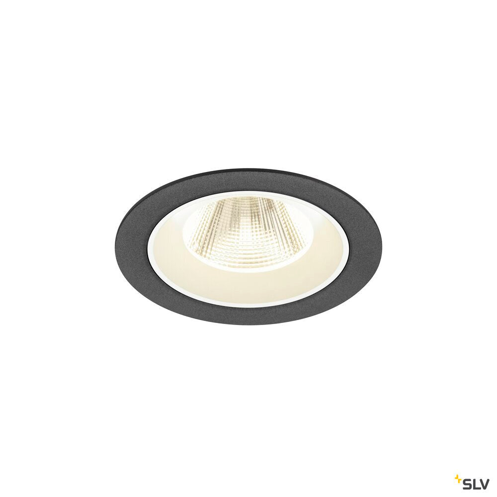 SLV NUMINOS® M, Recessed ceiling light, 4000 K, 20°, IP20, round, black / white 1009632