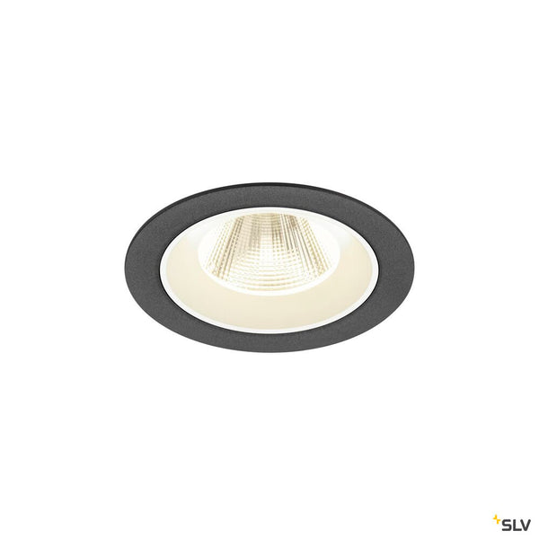 SLV NUMINOS® M, Recessed ceiling light, 4000 K, 20°, IP20, round, black / white 1009632