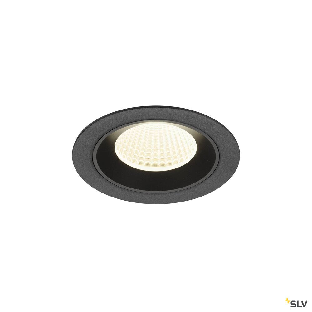SLV NUMINOS® M, Recessed ceiling light, 4000 K, 40°, IP20, round, black 1009634