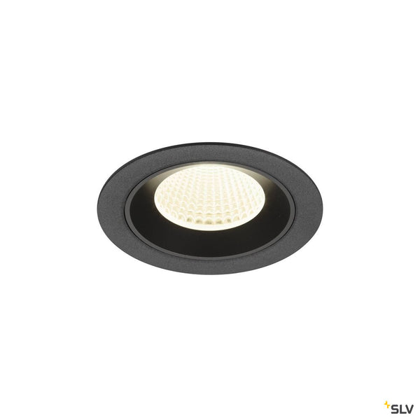 SLV NUMINOS® M, Recessed ceiling light, 4000 K, 40°, IP20, round, black 1009634