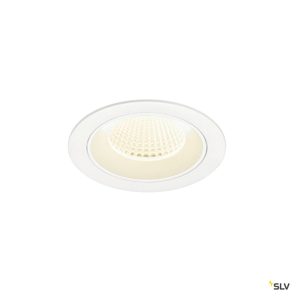 SLV NUMINOS® M, Recessed ceiling light, 4000 K, 40°, IP20, round, white 1009644