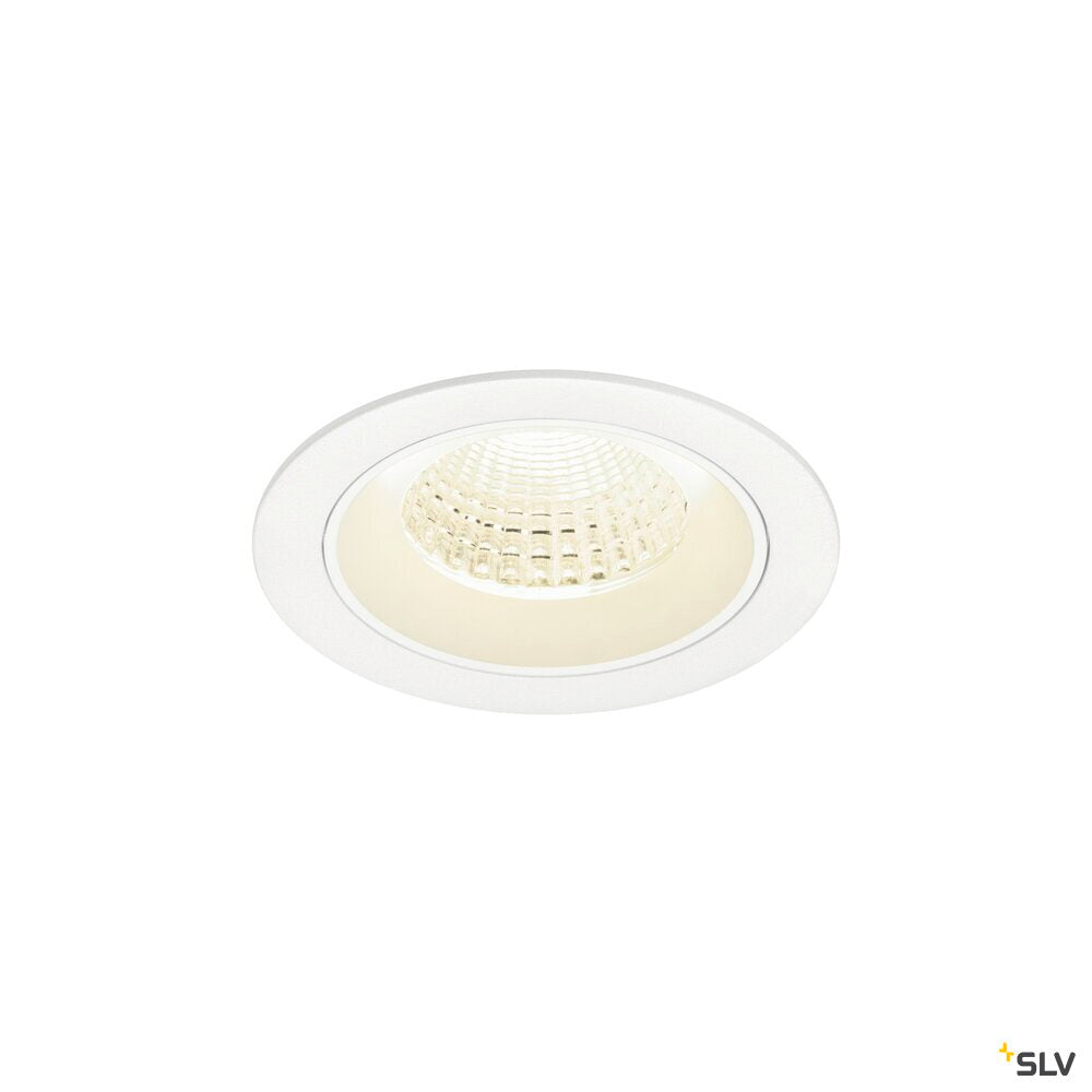 SLV NUMINOS® M, Recessed ceiling light, 4000 K, 55°, IP20, round, white 1009647