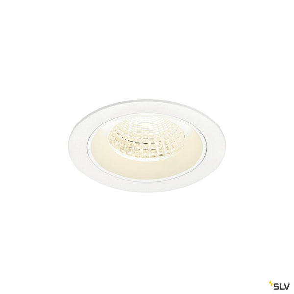 SLV NUMINOS® M, Recessed ceiling light, 4000 K, 55°, IP20, round, white 1009647