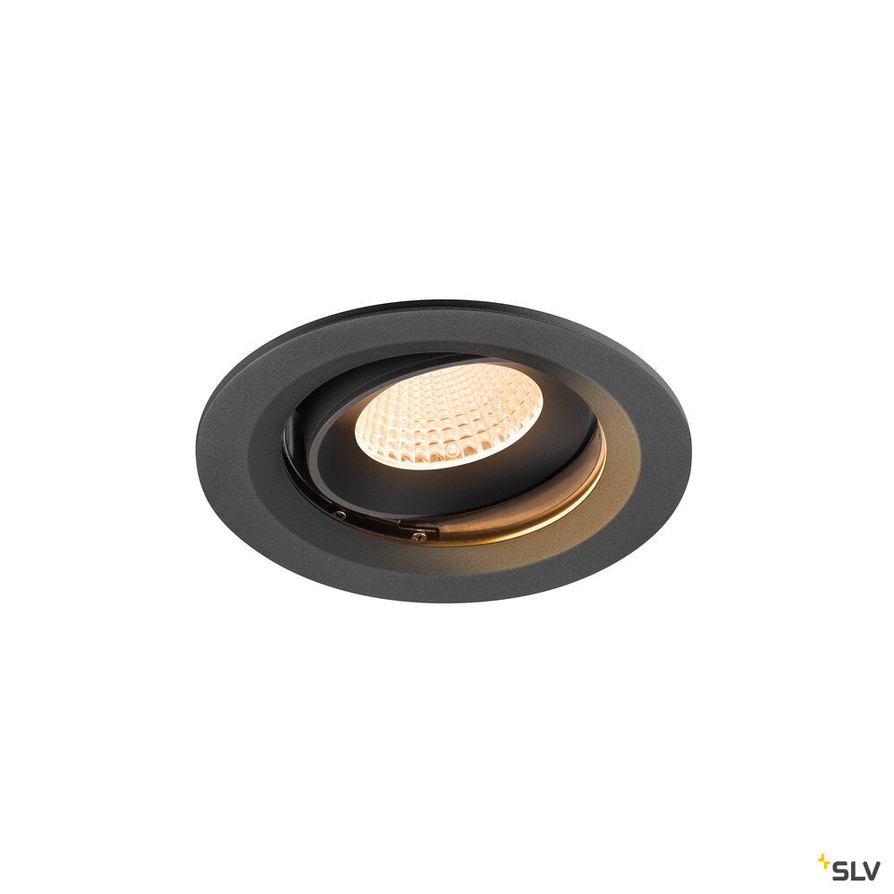 SLV NUMINOS® MOVE M, Recessed ceiling light, 2700 K, 40°, IP20, round, black 1009652