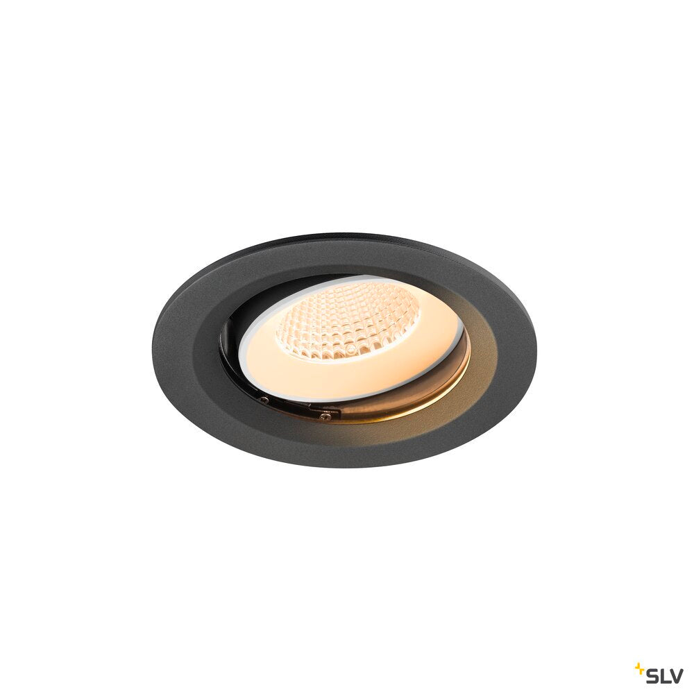 SLV NUMINOS® MOVE M, Recessed ceiling light, 2700 K, 40°, IP20, round, black / white 1009653