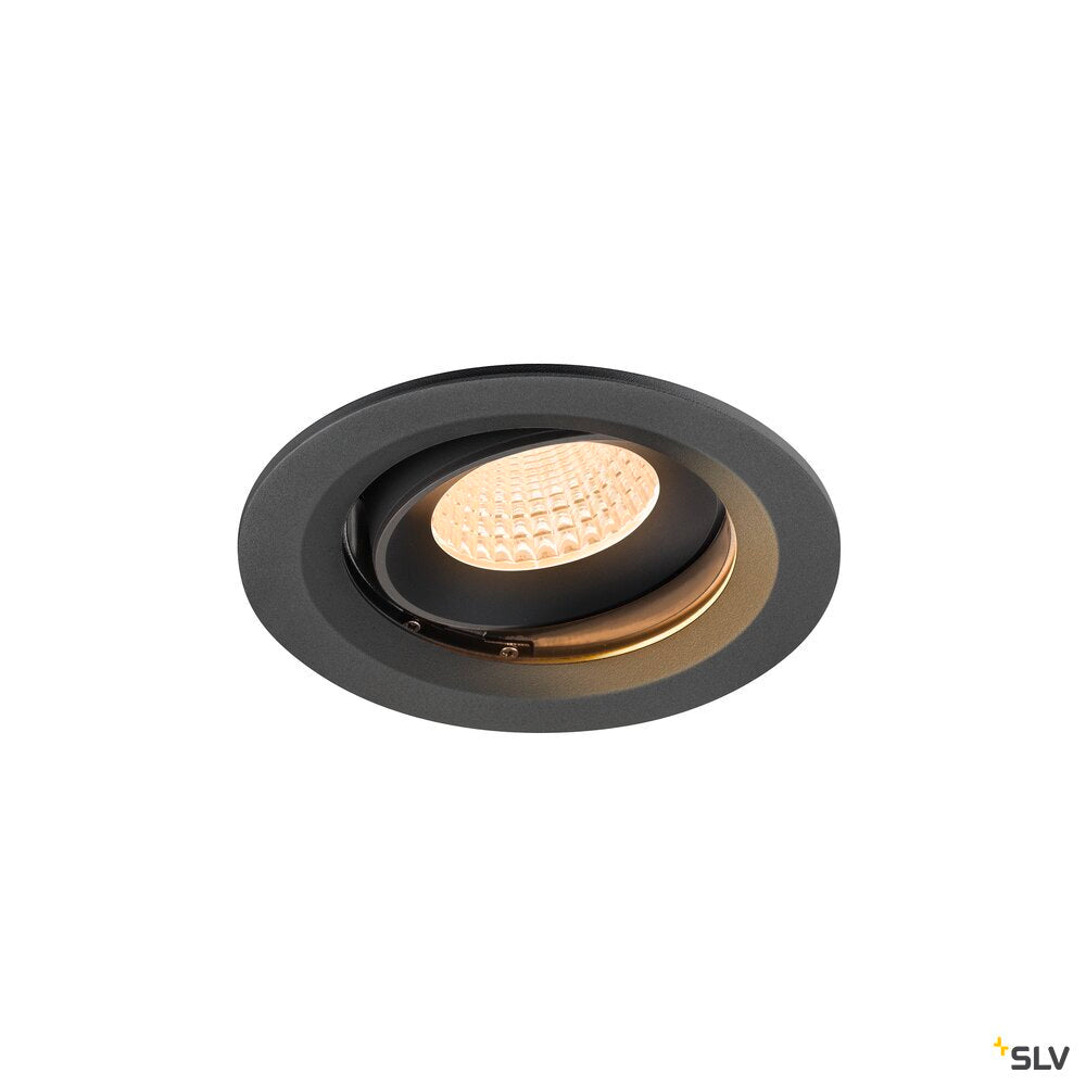 SLV NUMINOS® MOVE M, Recessed ceiling light, 2700 K, 55°, IP20, round, black 1009655