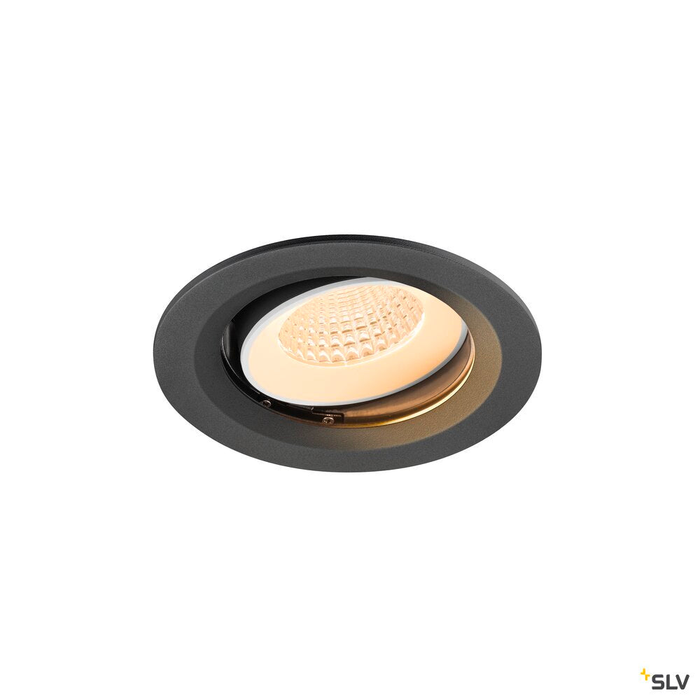 SLV NUMINOS® MOVE M, Recessed ceiling light, 2700 K, 55°, IP20, round, black / white 1009656