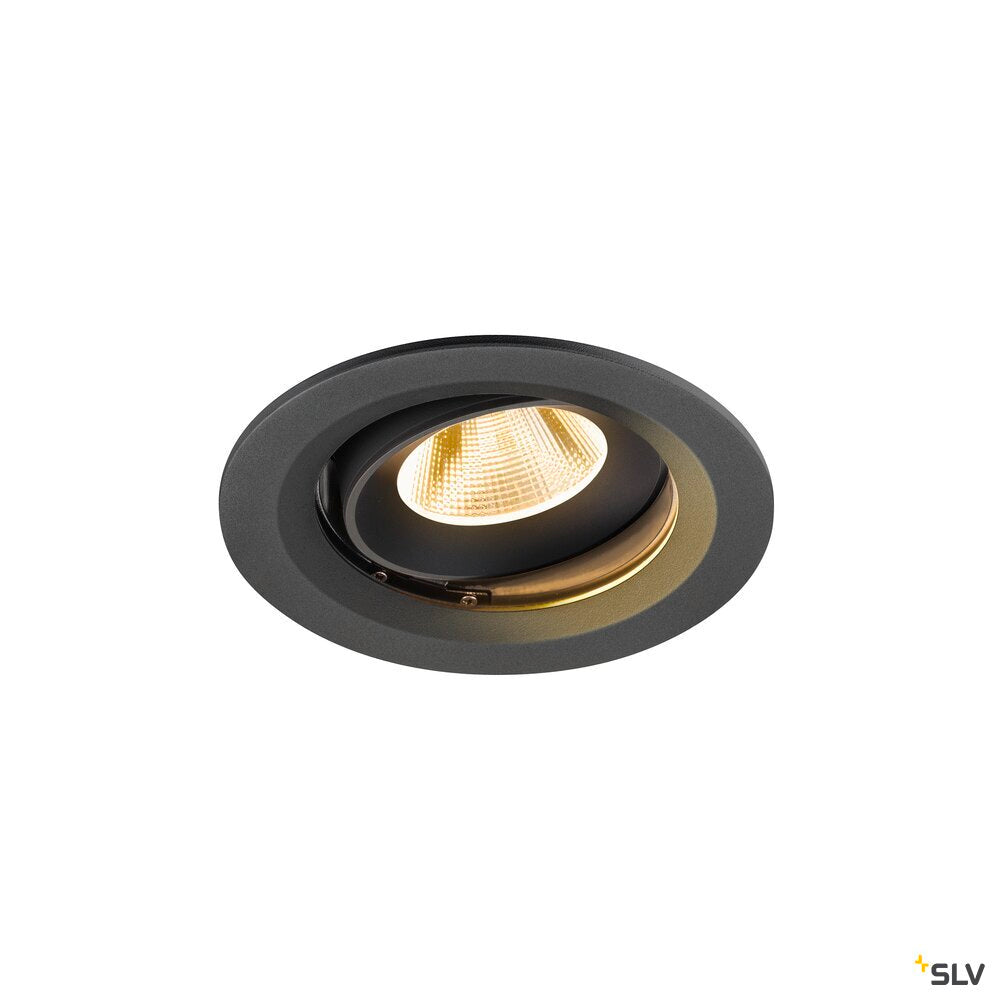 SLV NUMINOS® MOVE M, Recessed ceiling light, 3000 K, 20°, IP20, round, black 1009667