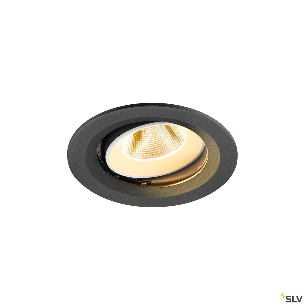 SLV NUMINOS® MOVE M, Recessed ceiling light, 3000 K, 20°, IP20, round, black / white 1009668