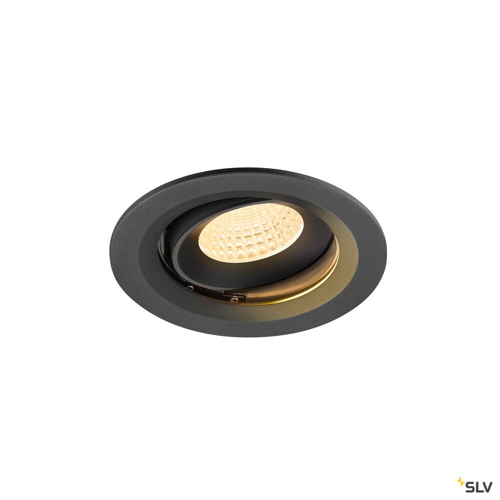SLV NUMINOS® MOVE M, Recessed ceiling light, 3000 K, 55°, IP20, round, black 1009673