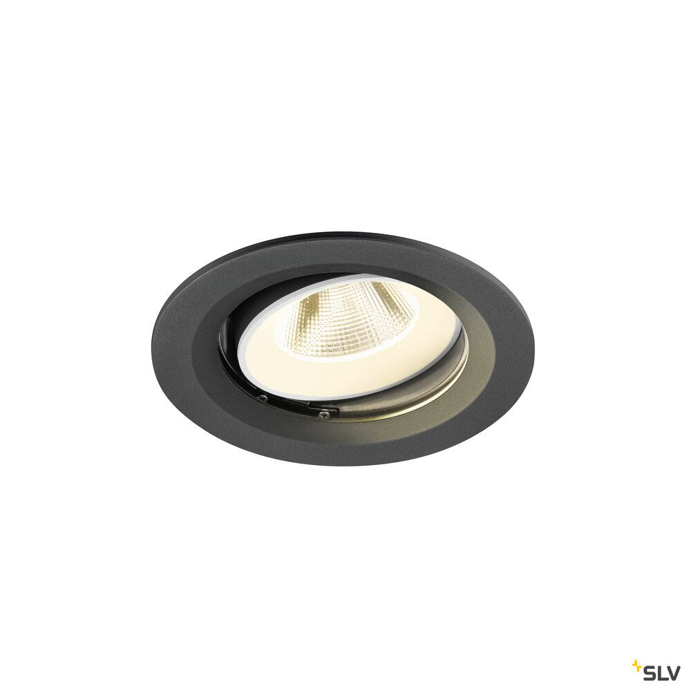 SLV NUMINOS® MOVE M, Recessed ceiling light, 4000 K, 20°, IP20, round, black / white 1009686